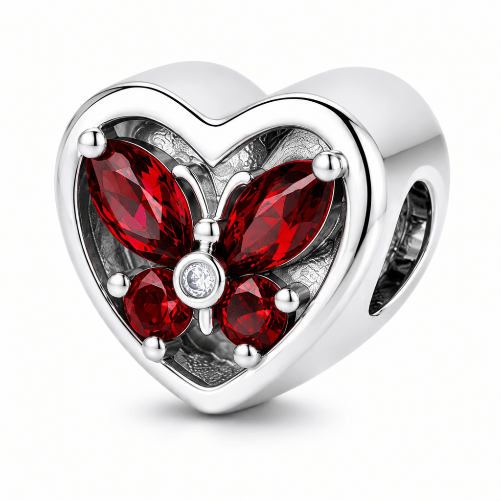 Personalized Heart Photo & Birthstone Charm