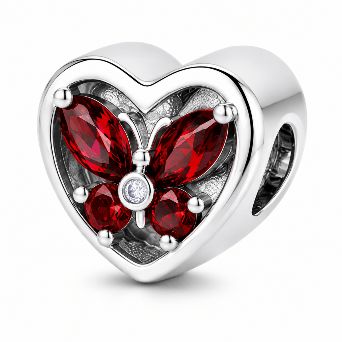 Personalized Heart Photo & Birthstone Charm