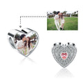 Personalized Sparkling Heart Photo Charm
