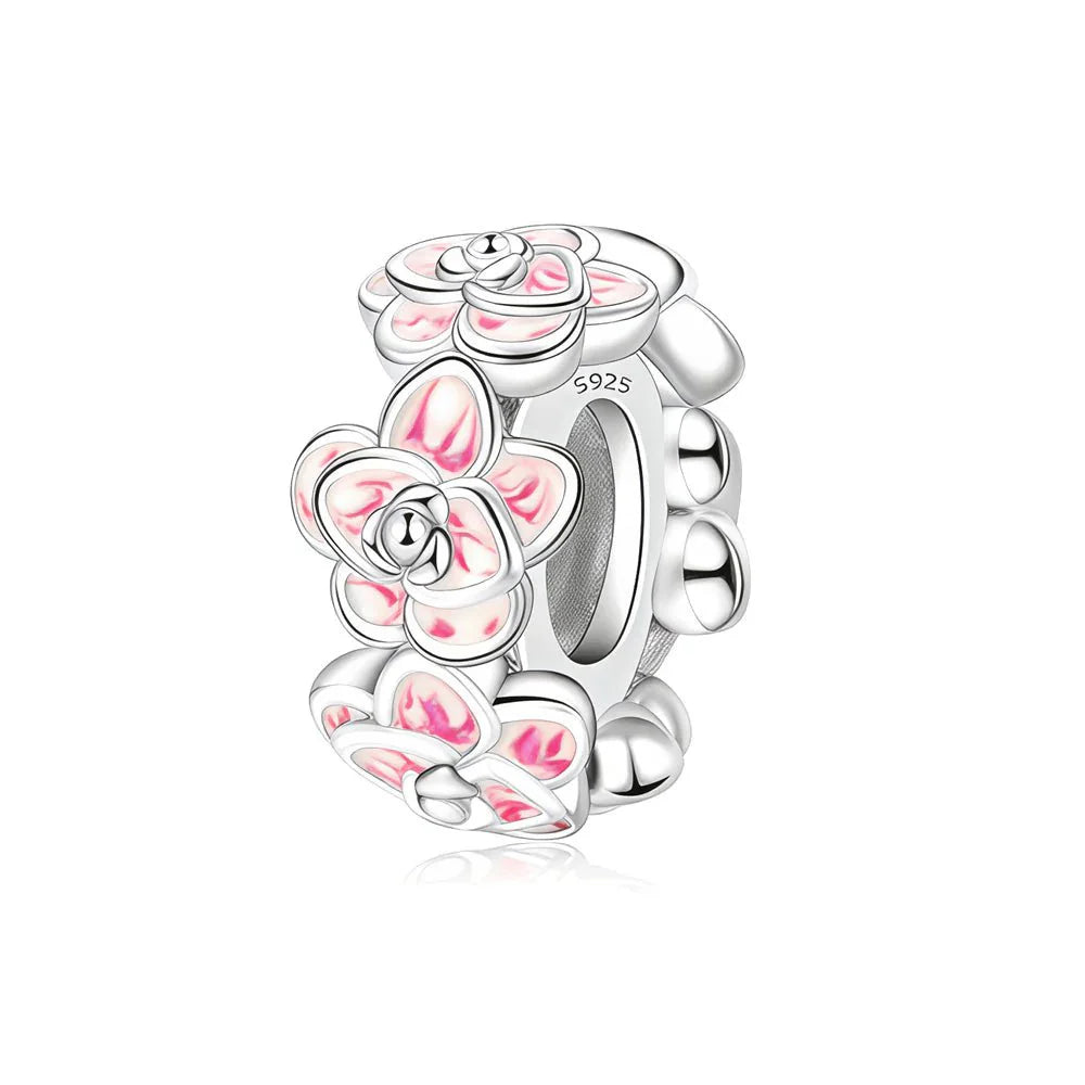 Pink Blooming Flower Charm