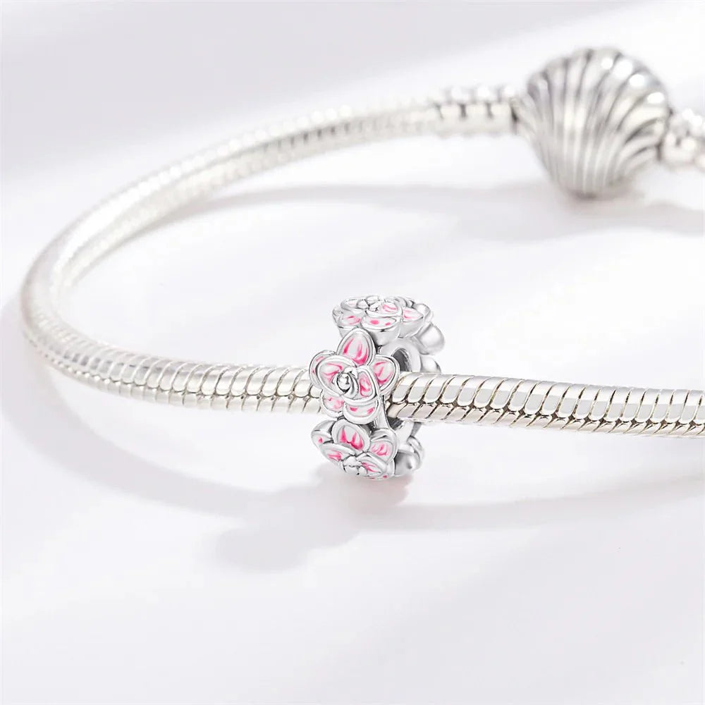 Pink Blooming Flower Charm
