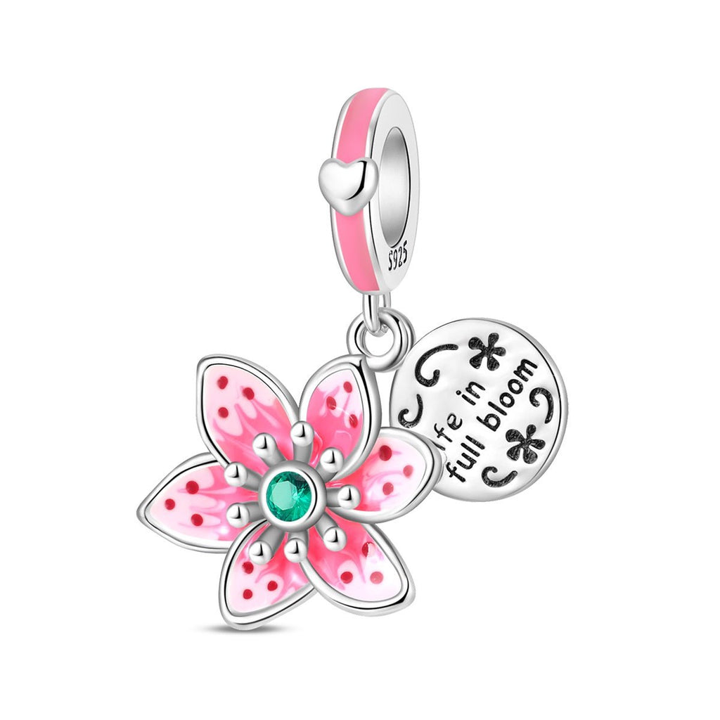 Pink Blossom “Life in Full Bloom” Dangle Charm