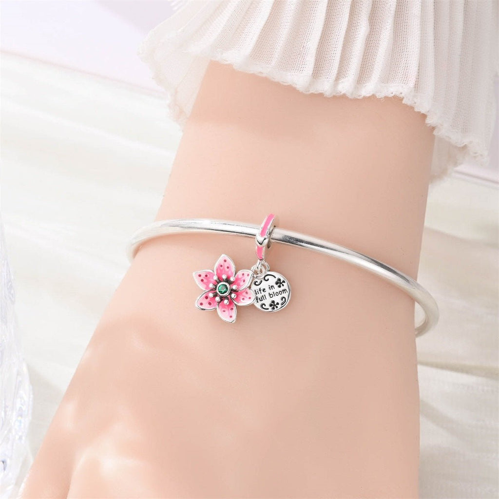 Pink Blossom “Life in Full Bloom” Dangle Charm