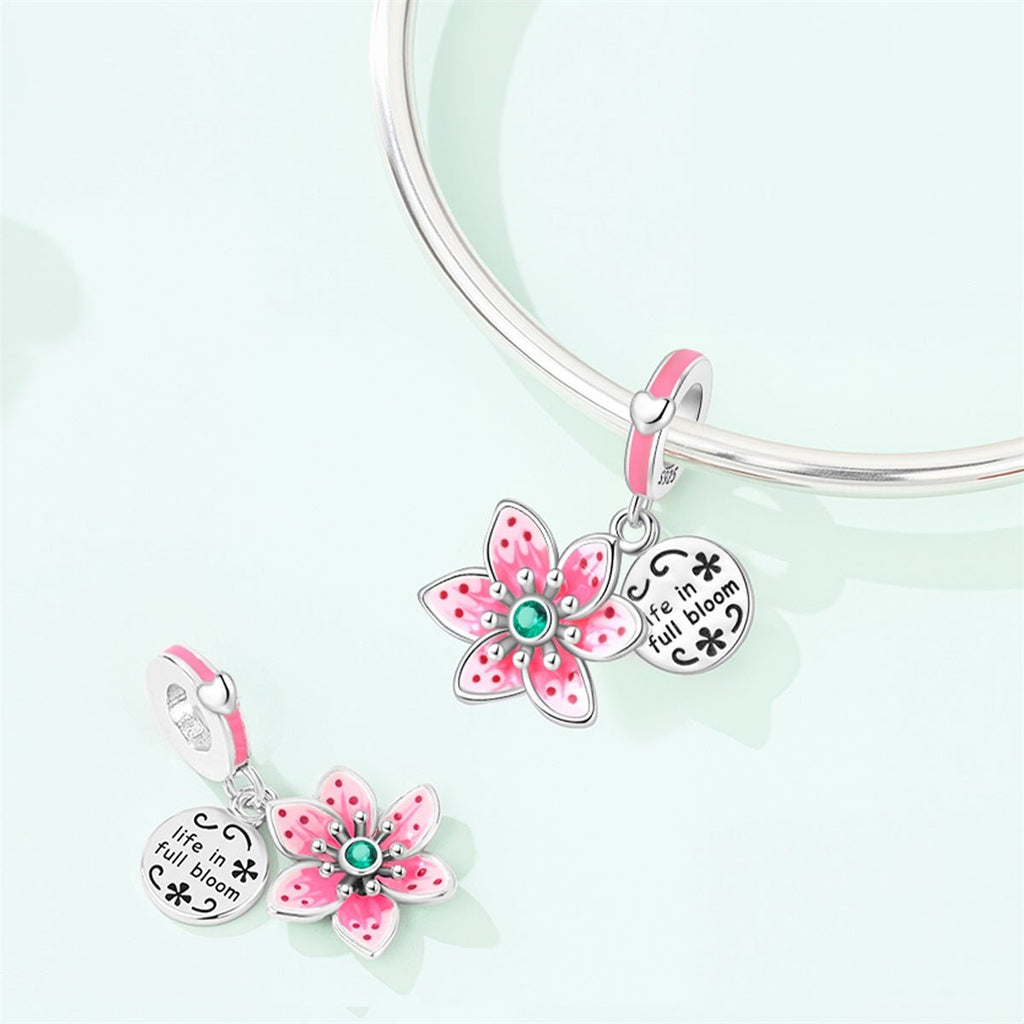 Pink Blossom “Life in Full Bloom” Dangle Charm