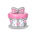 Pink Bow & Hearts Birthday Cake Charm