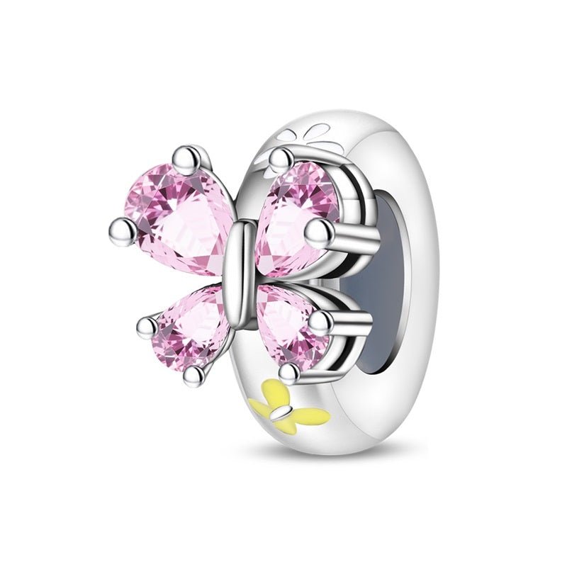 Pink Butterfly Spacer Charm