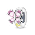 Pink Butterfly Spacer Charm