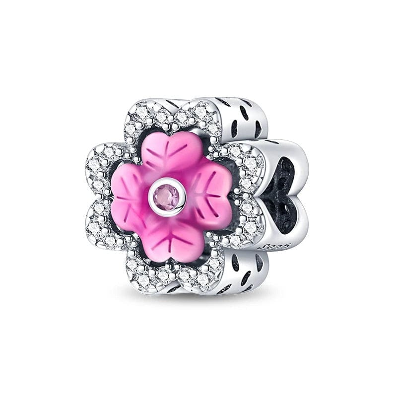 Pink Clover Charm