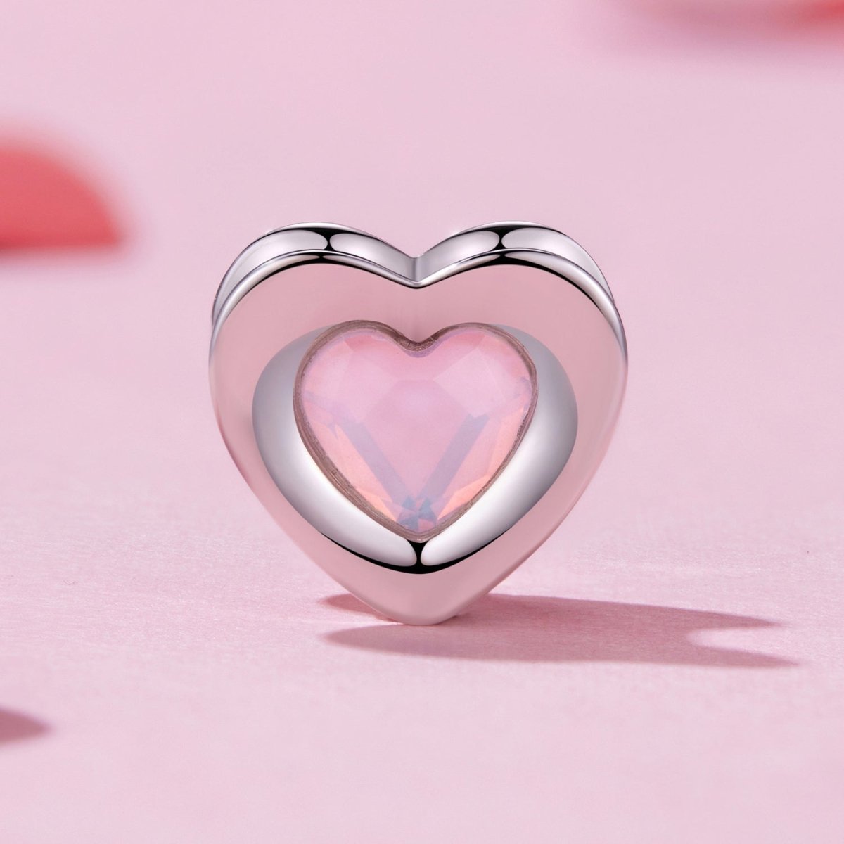 Pink Glow Heart Charm