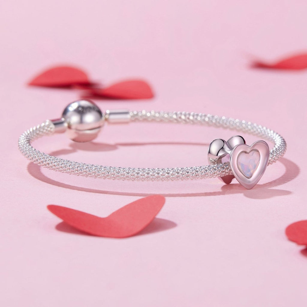 Pink Glow Heart Charm