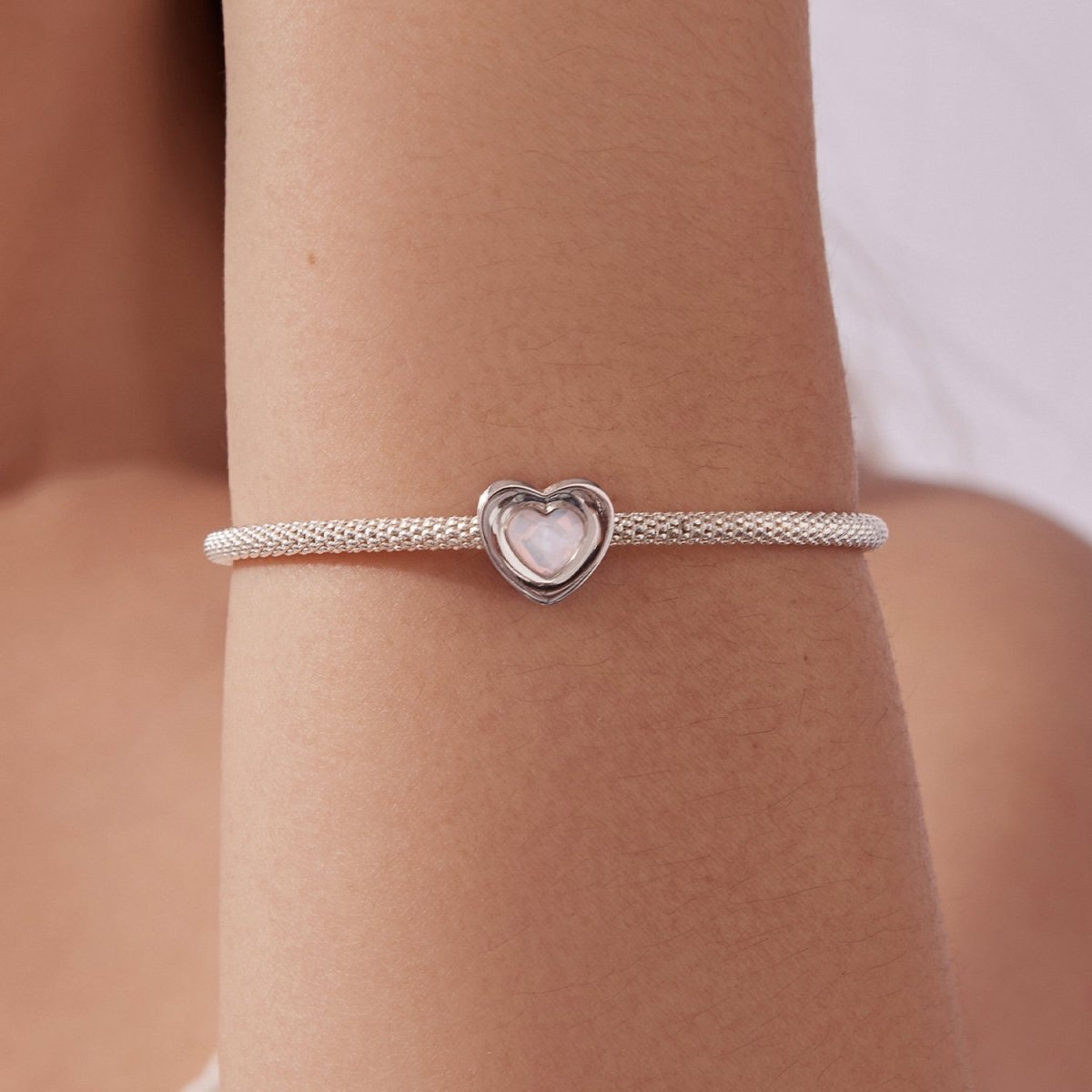 Pink Glow Heart Charm