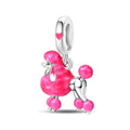 Pink Poodle Dog Dangle Charm