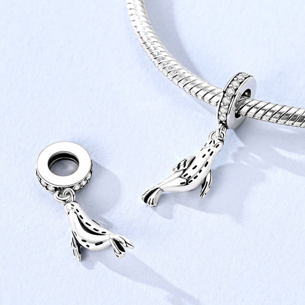 Playful Seal Dangle Charm