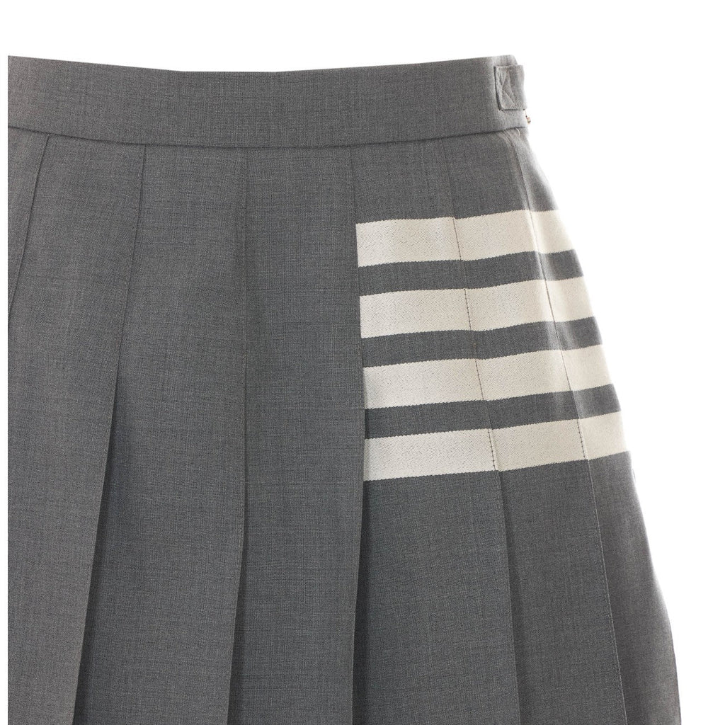 Thom Browne Women Pleated 4-Bar Mini Skirt