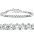 6.25 Ct Diamond Tennis Bracelet 7" One Row Natural Round Diamonds 14K White Gold