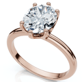 Certified 1 1/2Ct Lotus Solitaire Diamond Engagement Ring 14k Gold Lab Grown