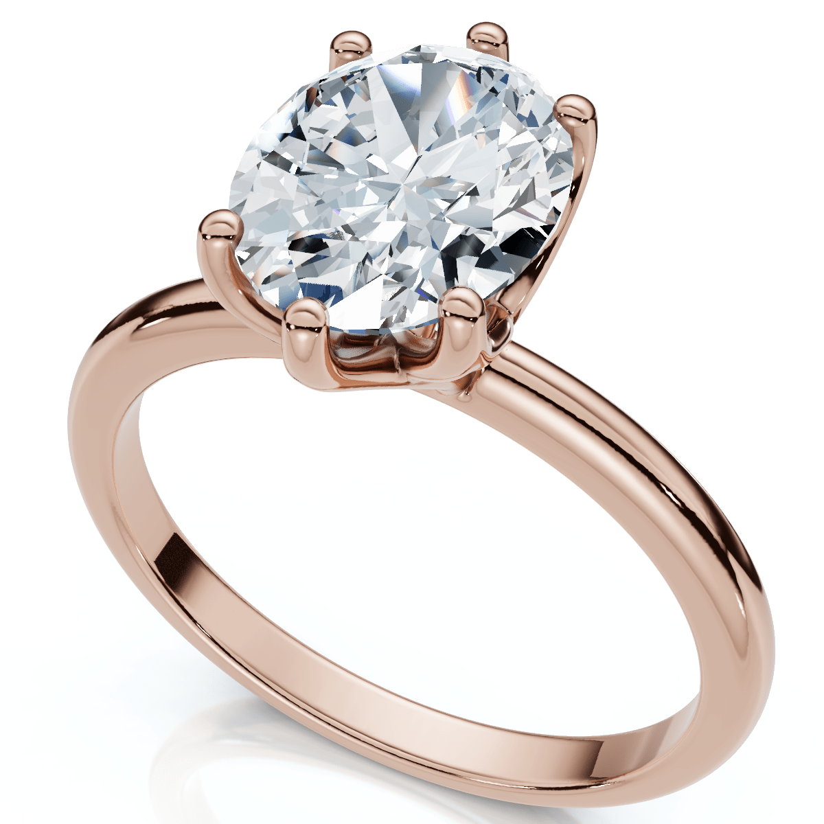 Certified 1 1/2Ct Lotus Solitaire Diamond Engagement Ring 14k Gold Lab Grown