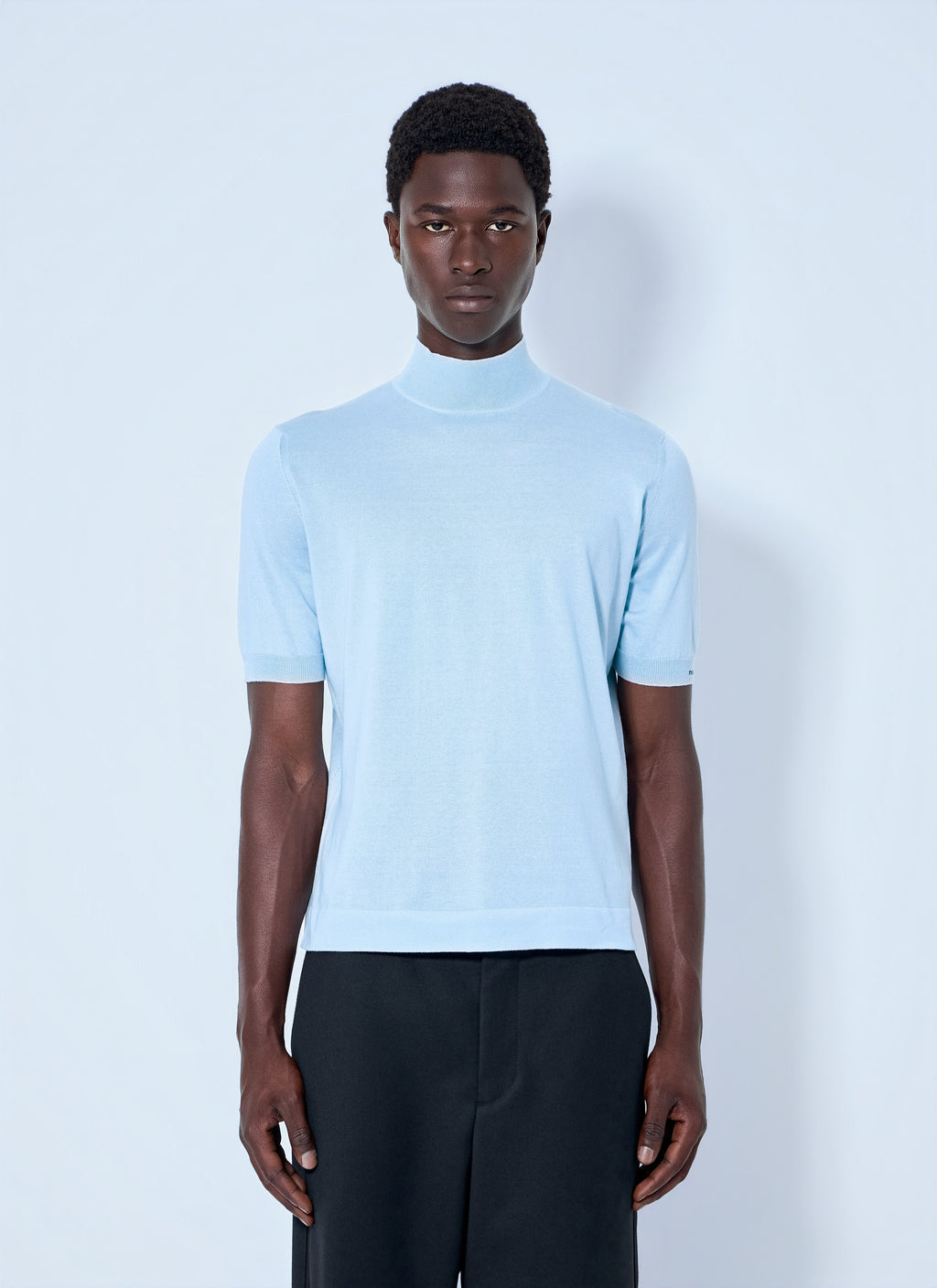 Prada Men Ribbed Turtleneck T-Shirt