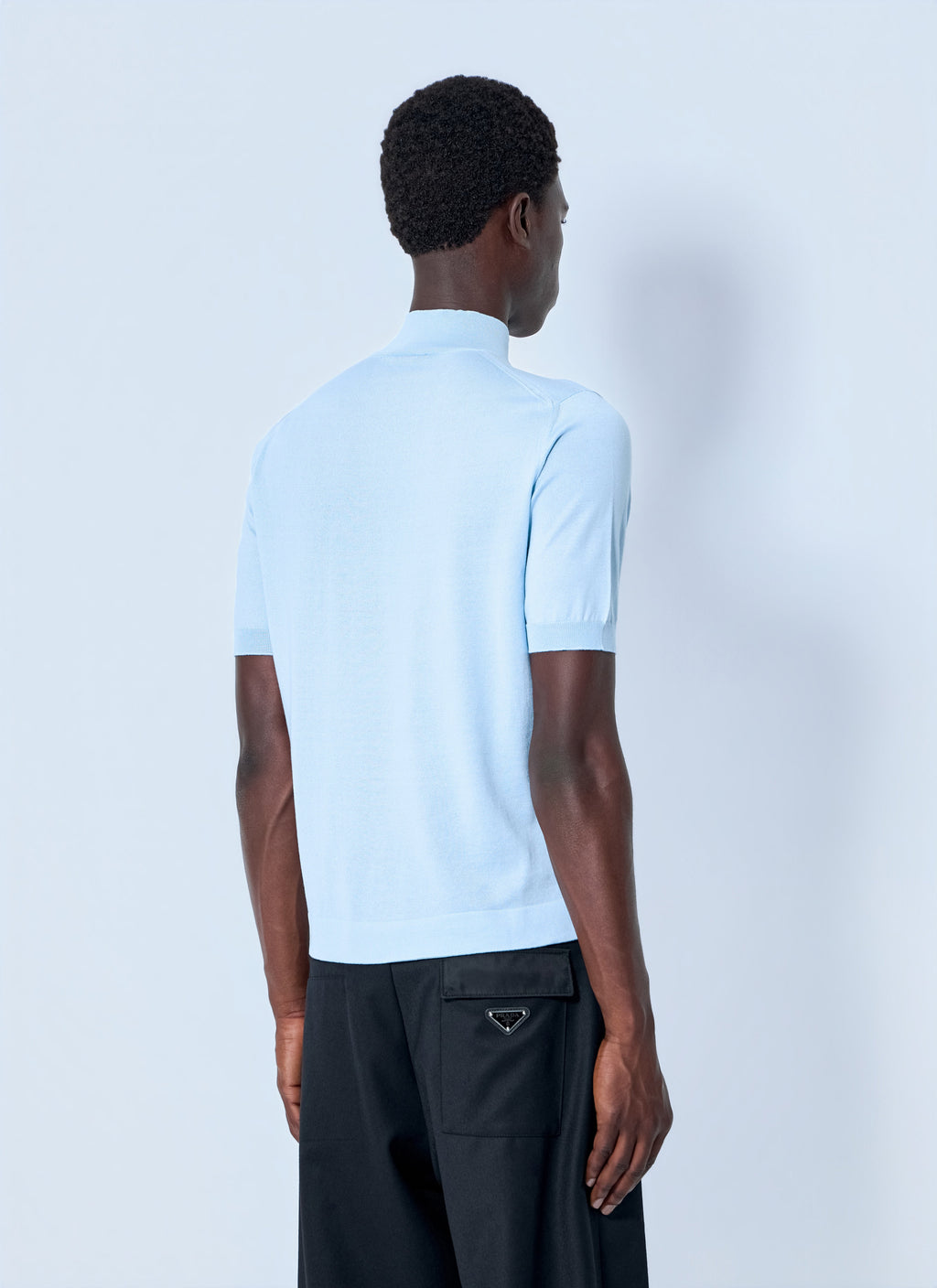Prada Men Ribbed Turtleneck T-Shirt