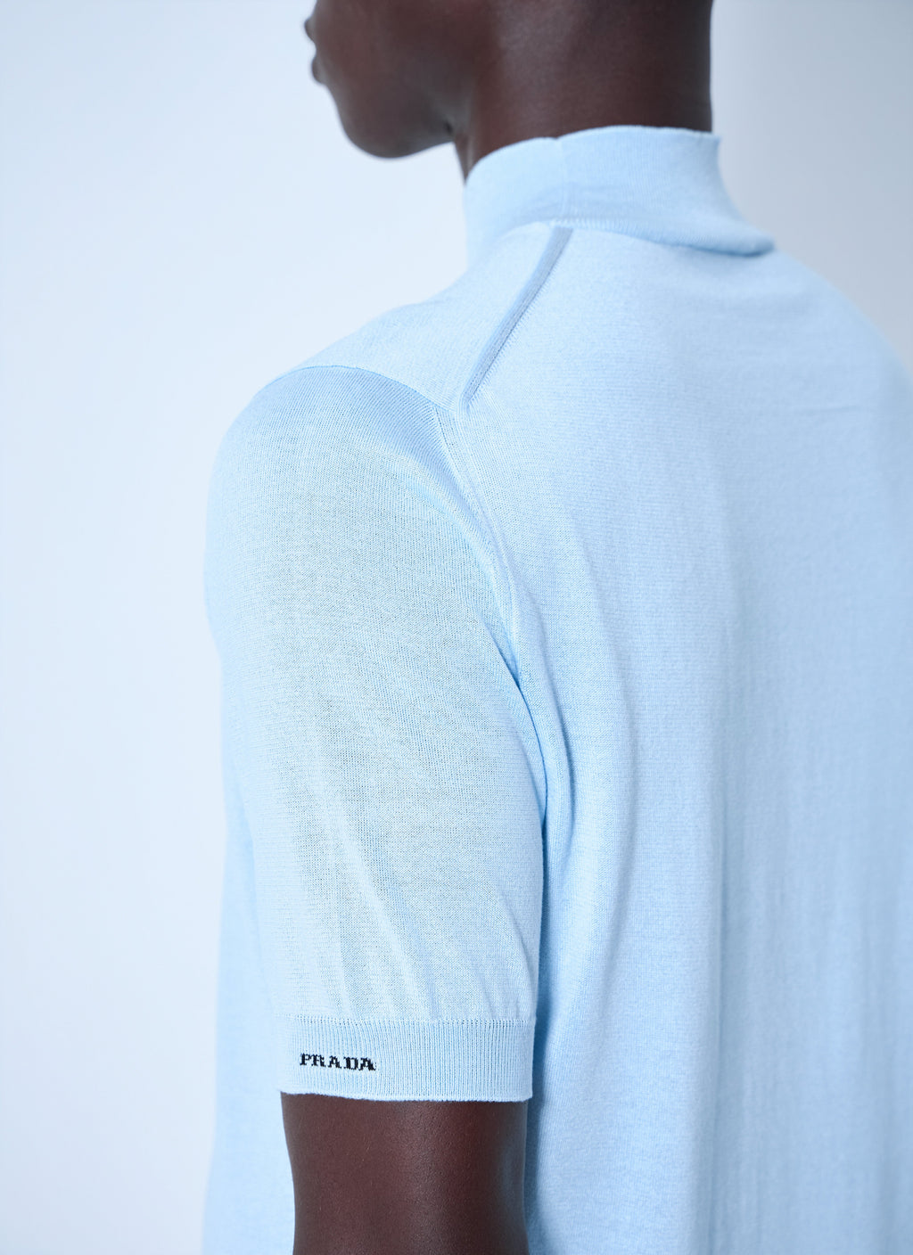 Prada Men Ribbed Turtleneck T-Shirt