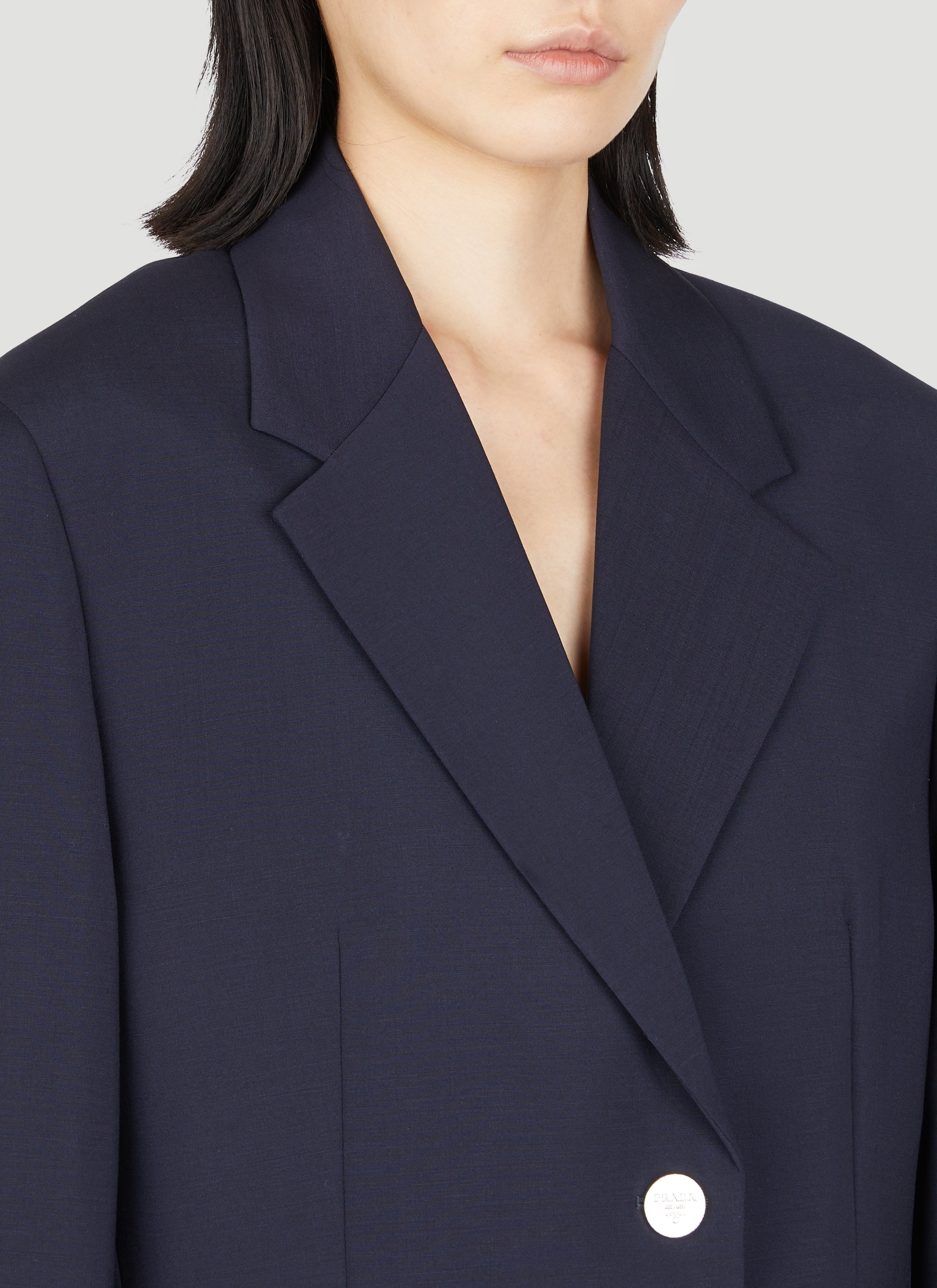 Prada Women Wool Mohair Suit Blazer