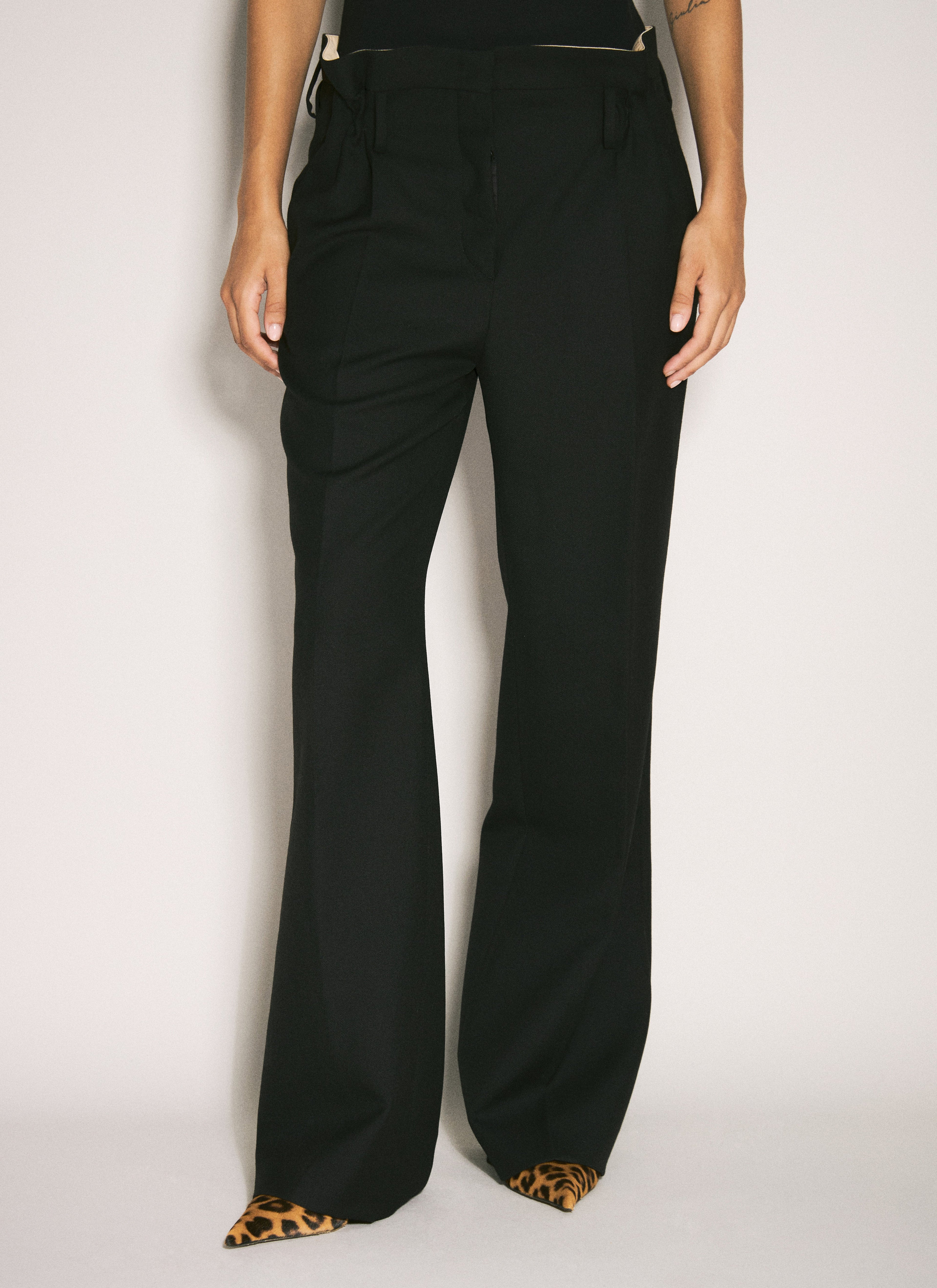 Prada Women Wool Gabardine Pants