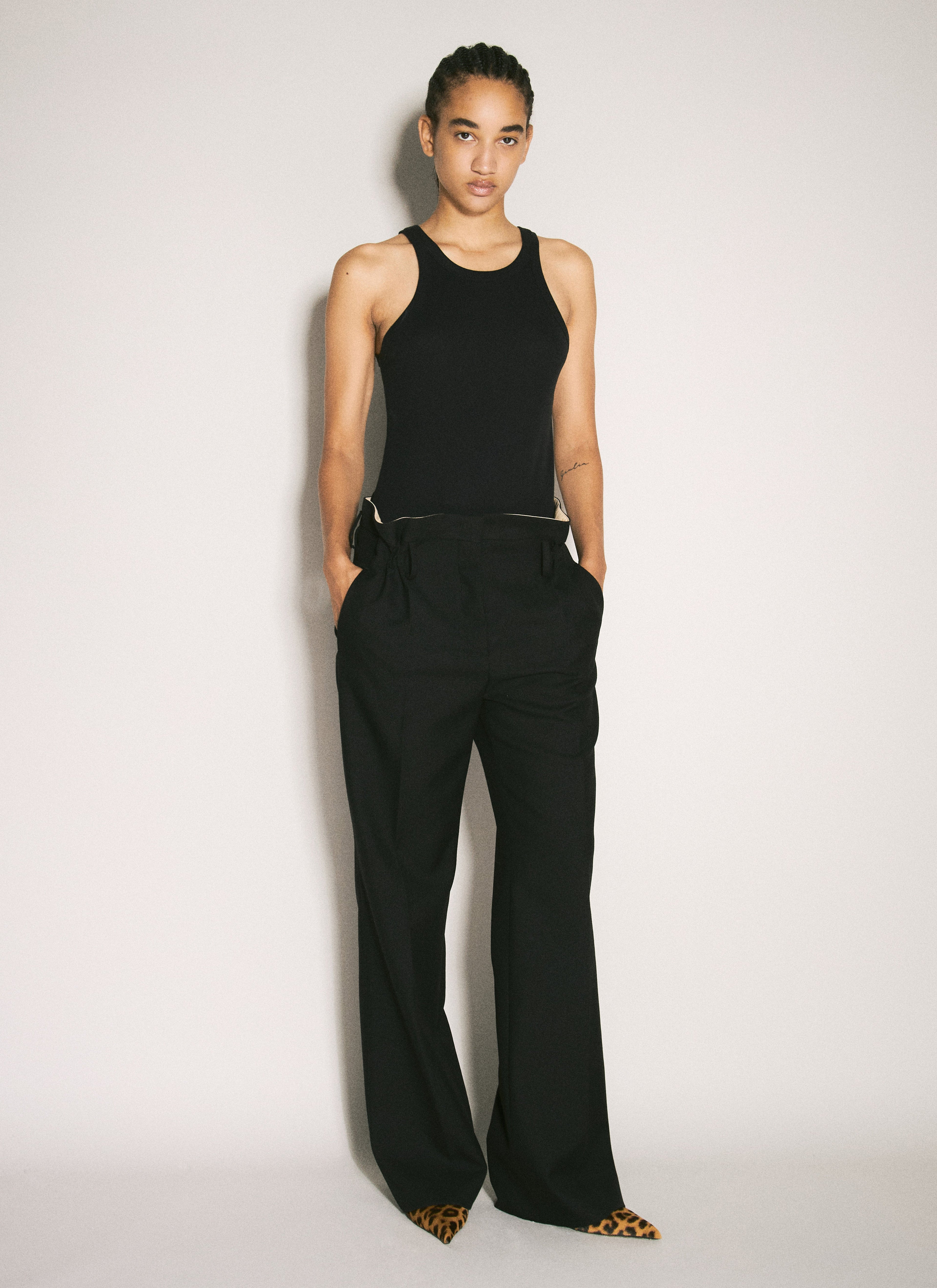 Prada Women Wool Gabardine Pants
