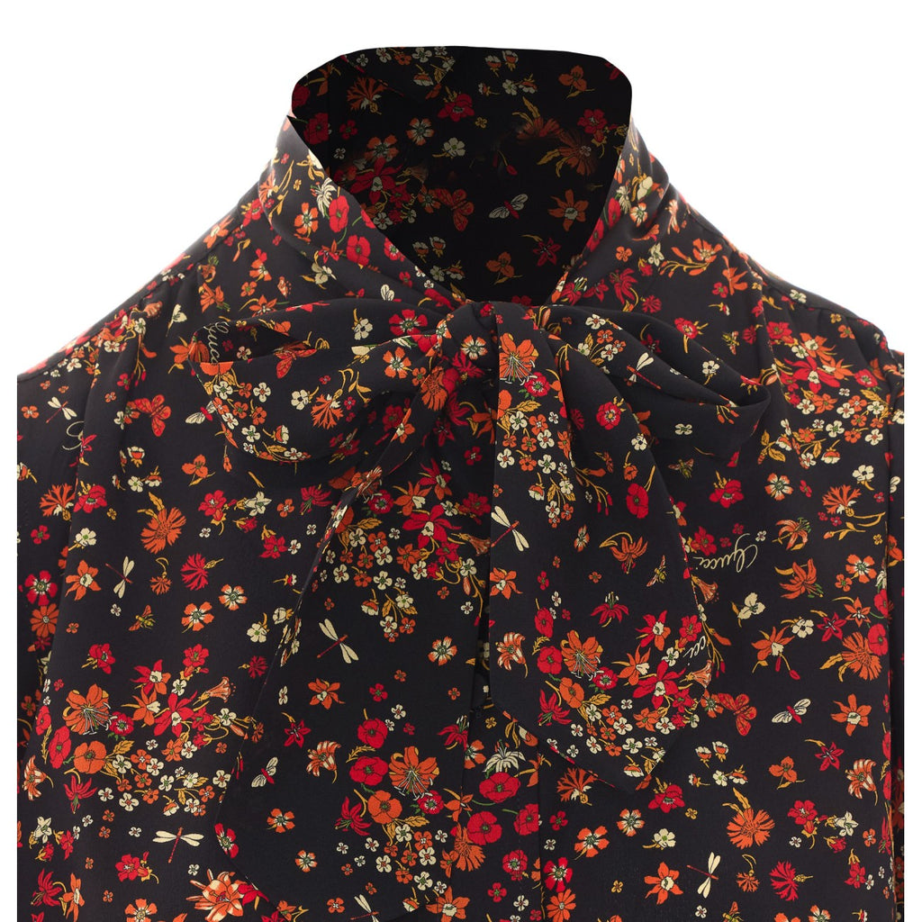 Gucci Women Printed Gucci Silk Shirt