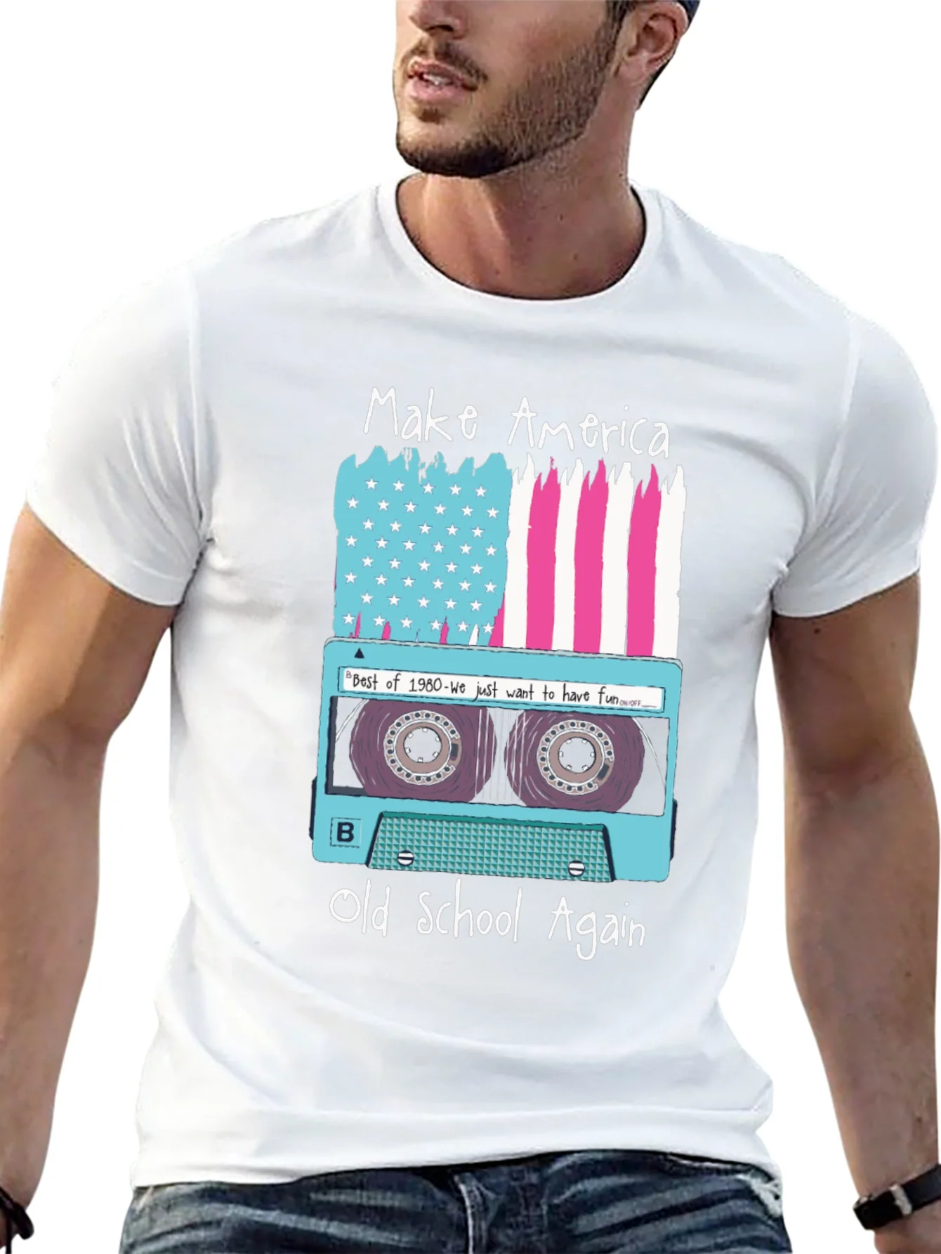 Make America Old School Again Retro Cassette T-Shirt