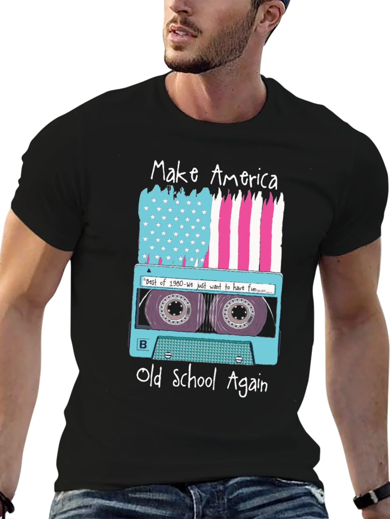 Make America Old School Again Retro Cassette T-Shirt