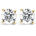 Certified 1/2 Ct T.W. Diamond Studs 14k Yellow Gold Earrings