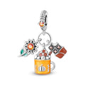 Pumpkin Spice Mug with Chocolate & Sunflower Dangle Charm