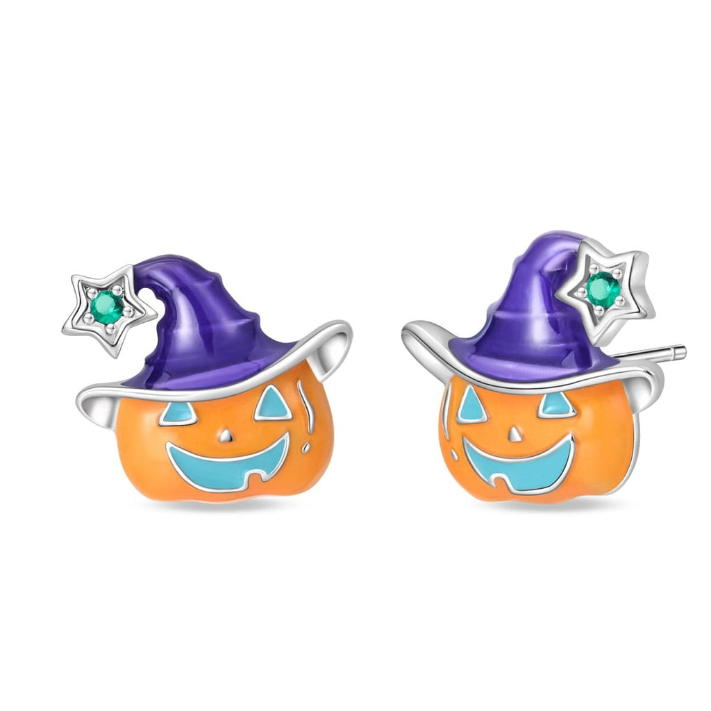 Pumpkin Witch Earrings