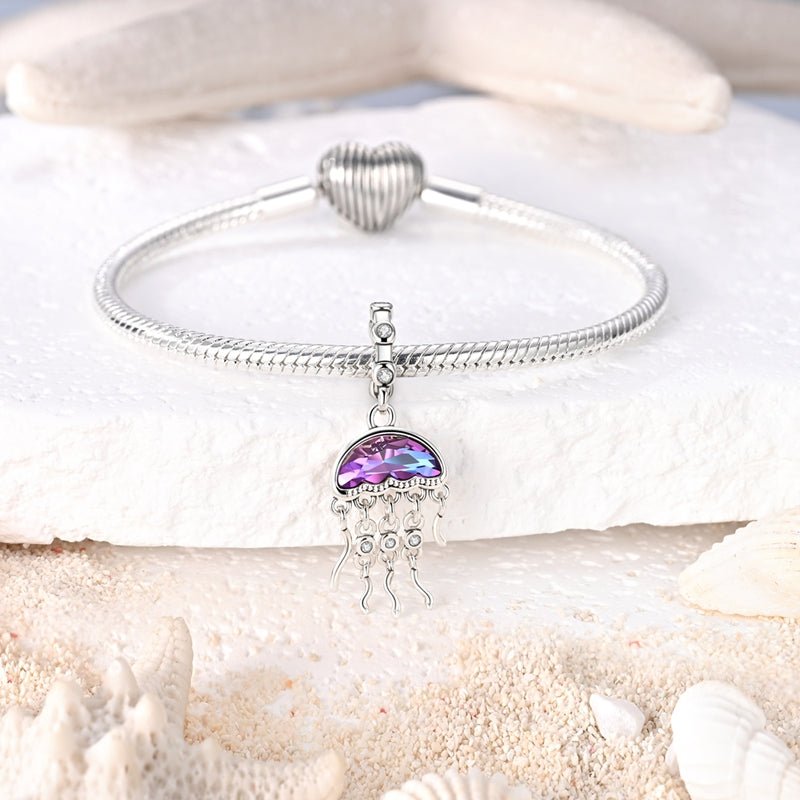Purple Jellyfish Dangle Charm