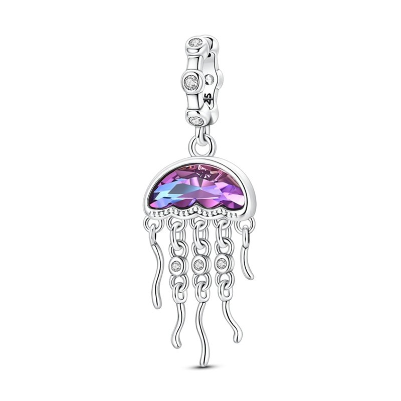 Purple Jellyfish Dangle Charm