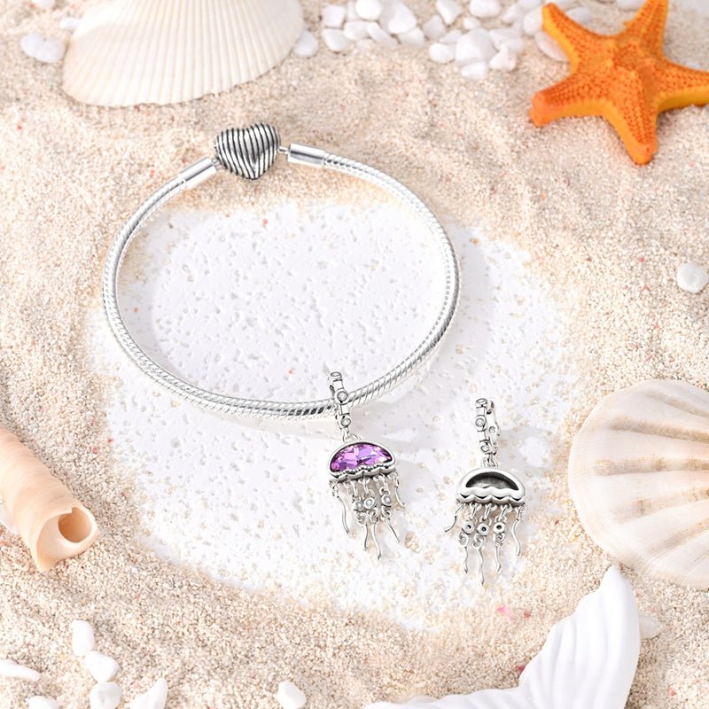 Purple Jellyfish Dangle Charm