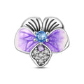 Purple Orchid Flower Charm