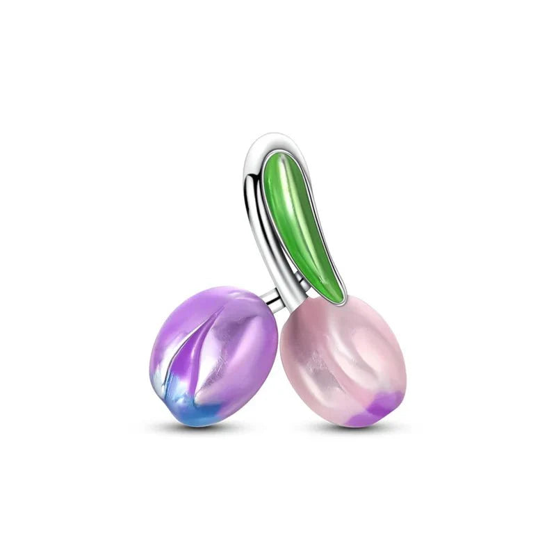 Purple & Pink Tulip Duo Charm