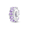Purple Teardrop Crystal Spacer Charm