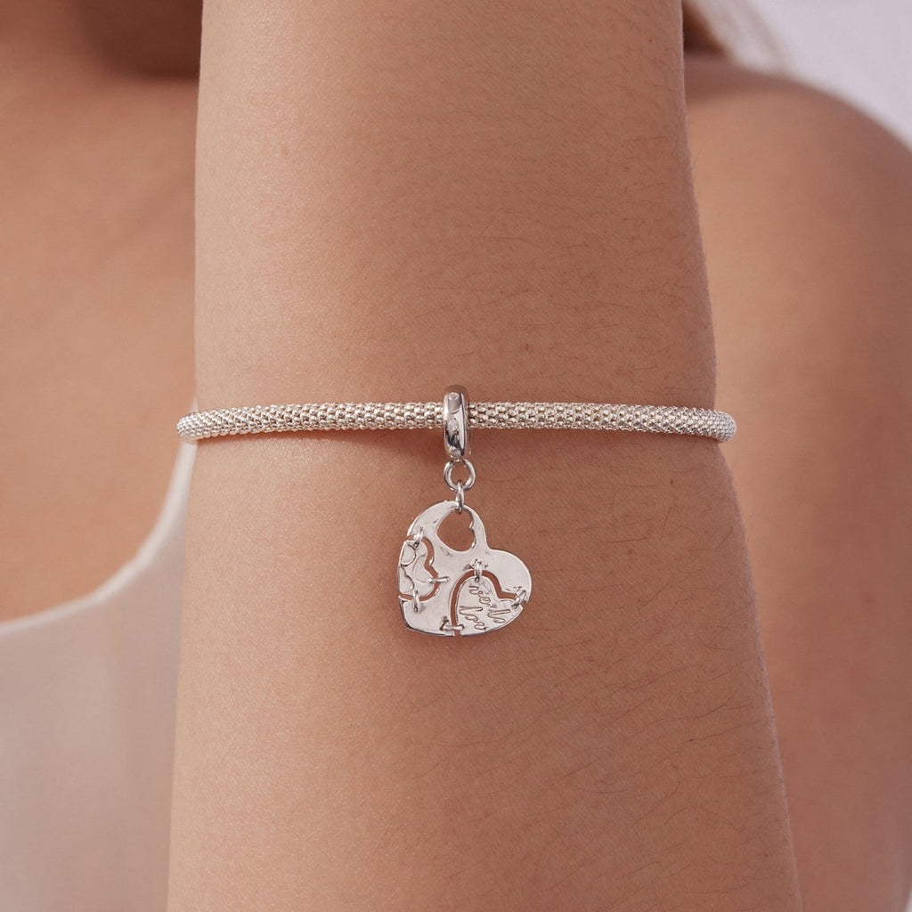Puzzle Heart Dangle Charm