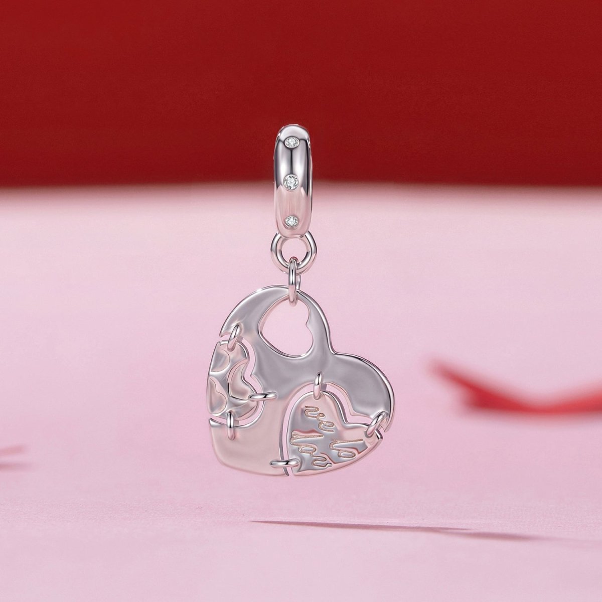 Puzzle Heart Dangle Charm