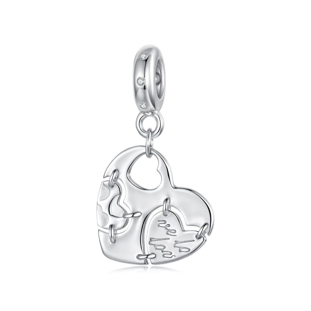 Puzzle Heart Dangle Charm