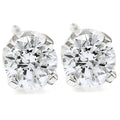 1/4ct Round Diamond Studs Earrings 14K White Gold
