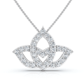 1Ct Beverly Diamond Halo Bezel Pendant 14k Gold 18" Necklace Lab Grown