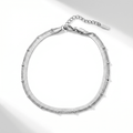 Stefanie Anklet Silver Plated 9.25" with 1.5" Extender
