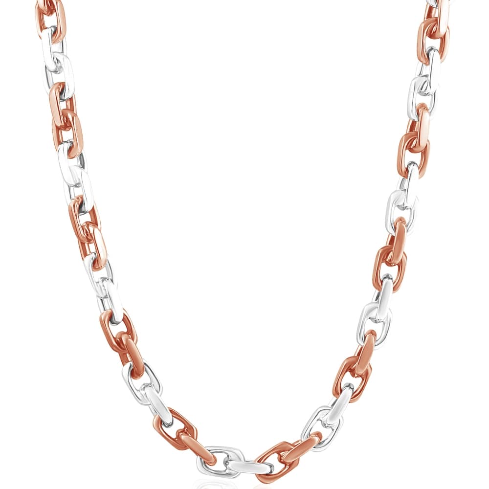 Men's 14k Gold (106gram) or Platinum (171gram) 6.5mm Link Chain Necklace 22"