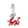 Red Chinese Dragon Dangle Charm