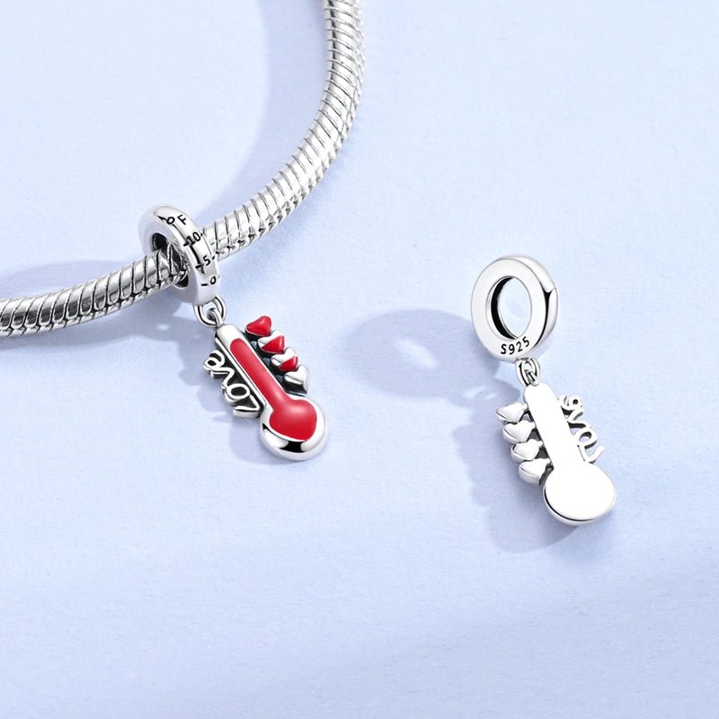 Red Heart Thermometer of Love Dangle Charm
