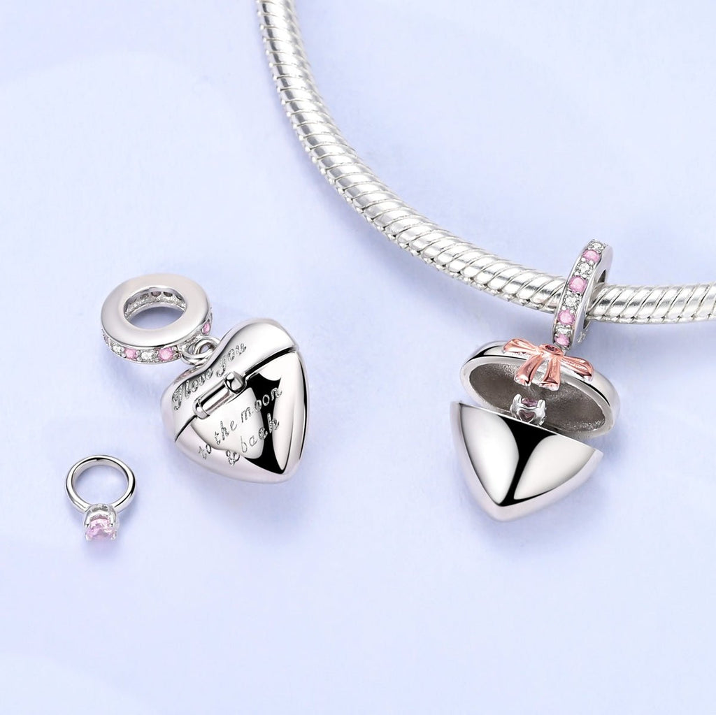 Reveal Your Love Heart Locket Pendant Charm