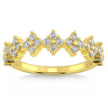 1/2Ct TW Round Cut Diamond Wedding Ring 14k Gold Stackable Band Lab Grown